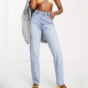 Bershka High Rise Straight Jeans